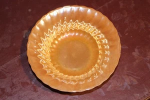 Anchor Hocking Fire-King Peach Luster Carnival Glass 8” Serving Bowl - Picture 1 of 3