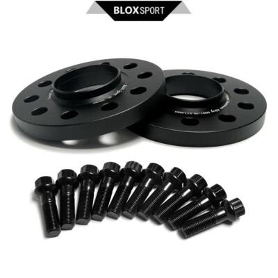 1 Pair 15mm 5x112 Black Wheel Spacers for Mercedes Benz CLA45 AMG,CLS63 AMG,E200 - Image 1 of 4