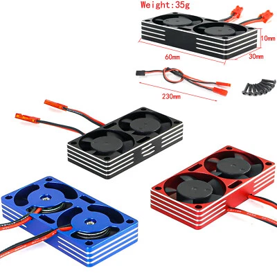 High Speed Dual Fan For OKHL 1/7 1/8 1/10 Model's 540 550 3650 3660 3670 Motors - Image 1 of 4