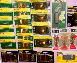 Vintage Hardware Lot Window Door Lock Vent Hinges Hasp Bolt Estate Junk Drawer - Picture 1 of 15
