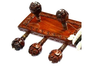 SITAR LOTUS CARVED MAIN PEGS SET OF 7 GSMA004 - Picture 1 of 1