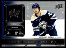 2023-24 UD Series 1 Rookie Retrospective #RR-17 Marcus Bjork Columbus Blue