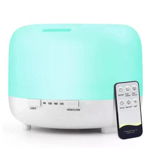 500ml Ultrasonic Aroma Diffuser, Remote Control, 3 In 1 Cool Mist Humidifier - Picture 1 of 10