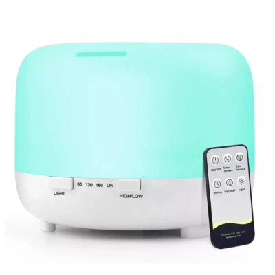 500ml Ultrasonic Aroma Diffuser, Remote Control, 3 In 1 Cool Mist Humidifier - Image 1 of 4