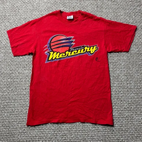 Vintage WNBA Phoenix Mercury Shirt Adult Small Red Short Sleeve Basketball 90s Cover