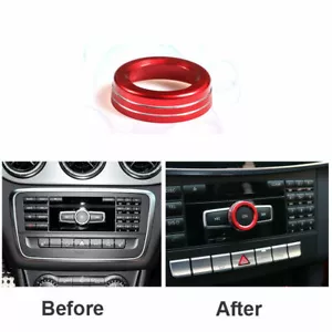 Cubierta circular roja con botones de aire acondicionado apta para Benz GLK GLA CLA GLE ML GL - Imagen 1 de 4