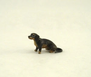 Reibestein Austria Vienna Brass Tiny SITTING DACHSHUND Dog Austria Bronze Puppy - Picture 1 of 11