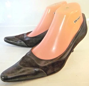 Battaglia Footwear Damenschuhe Absatz Pumps EU 38 Braun Wildleder Leder Slipper 67 - Bild 1 von 11