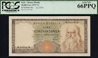 TT PK 99c 1972-74 ITALIE 50000 LIRE L DAVINCI PCGS 66 PPQ A GEMME PARMI LES PIERRES !