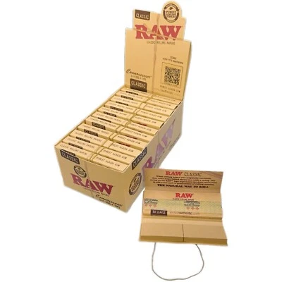 Box of RAW CLASSIC 1 1/4 Size Papers With Tips, 24PK Per Box, FREE SHIPPING - image 1 of 4