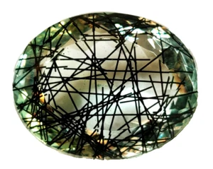 AAA+ Large Rutilated Quartz 74.45 Ct. Round Cut Loose Gemstone Gift for Women - Picture 1 of 7