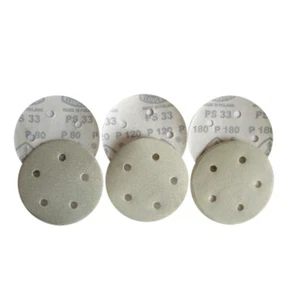 PS33 5'' 125mm 5 Agujeros Disco de Lijado Gancho y Lazo 180 Grano Orbital Almohadillas de Papel de Lija - Imagen 1 de 4