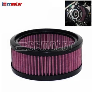 HIGH FLOW WASHABLE REUSABLE ROUND AIR FILTER ELEMENT REPLACEMENT 6" X 2.5" RED - Picture 1 of 8
