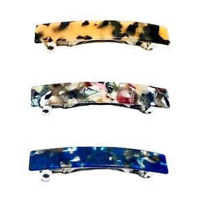 JUEGO DE 3 PIEZAS GRANDE FRANCÉS BARTTE CLIPS PARA EL CABELLO PINES EMPUÑADURAS DESLIZAMIENTOS ACCESORIOS PARA EL CABELLO 8CM - Imagen 1 de 8