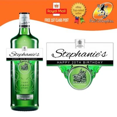 PERSONALISED GIN BOTTLE LABEL BIRTHDAY ANY OCCASION GIFT - Image 1 of 4