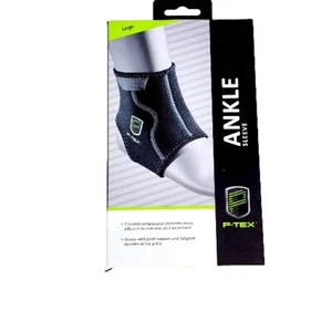 P-TEX Tobillo Manga Grande Adulto Compresión Soporte Térmico Nuevo Cinético Negro - Imagen 1 de 3