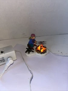 Lemax Catch Of The Day Fish Over Campfire Figurine For Christmas Village Girl - Picture 1 of 2