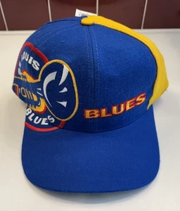 Vintage St. Louis Blues 1990er Snapback Cap/Mütze - Neu mit Etikett Twins Enterprise - Bild 1 von 8