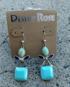 JAY KING DTR Ohrringe Türkis Grün Opal & Amethyst Sterlingsilber - Bild 1 von 2