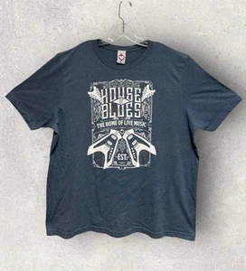House of Blues Home of Live Music Since 1992 Blue Graphic Shirt Mens 3XL 27”x32” - Picture 1 of 6