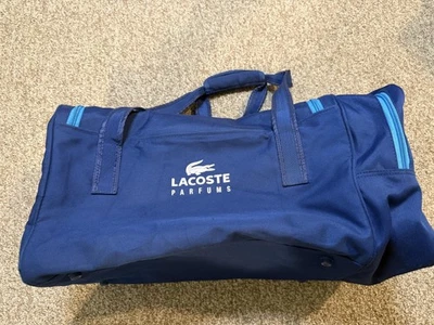 Bolso de Lona Lacoste Perfumes Azul Poliéster Gimnasio Viaje Deportes Fin de Semana Logo Para Hombres Foto 1 de 4