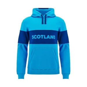 RUGBY SCOTLAND – HOODY SWEATSHIRT LEISURE COTTON ZIP - MACRON - Season 2024/25 - Picture 1 of 5