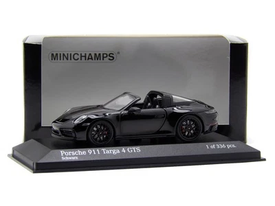 1/43 Porsche 911 Targa 4 GTS 992 2021 Black Minichamps Scale Model 410 061065 - Image 1 of 4
