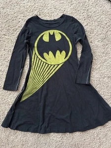Trunk Ltd. Batgirl Dress Batman Black Yellow DC Comic Girls Size 8 Cotton USA - Picture 1 of 7