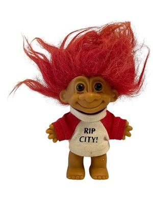1990's Russ Berrie Troll PORTLAND TRAIL BLAZERS RIP CITY! 5" Figure RED HAIR - Image 1 of 3