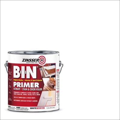 Imprimación y sellador Zinsser B-I-N blanco a base de goma laca 1 galón (paquete de 2) Foto 1 de 3