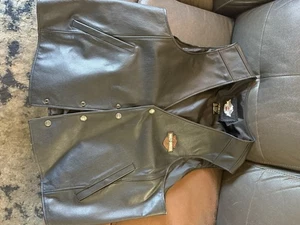 harley davidson leather vest 3xl - Picture 1 of 3