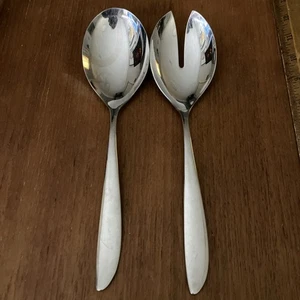 2er Set WMF Cromargan Edelstahl Wave Design Servierlöffel Schlitz Posten Korea - Bild 1 von 3