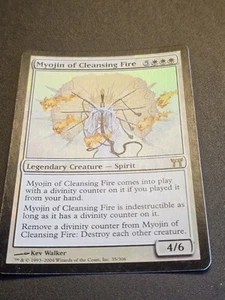 Magic Mtg FOIL Champions of Kamigawa Myojin of Cleansing Fire légèrement joué - Photo 1/2