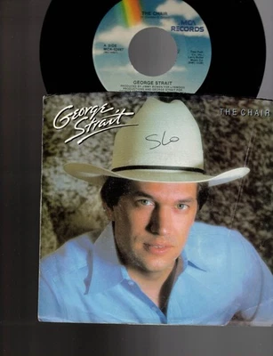 GEORGE STRAIT THE CHAIR/IN TOO DEEP 45RPM MCA 1985 PICTURE SLEEVE VERY GOOD - Image 1 of 2