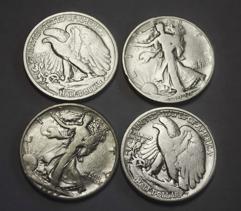 1929-s Walking Liberty Half. Average Grade of Coin You Receive is Photographed Cover