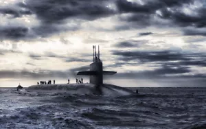 U-Boot US NAVY Segeln Militär 13" x 19" Fotodruck - Bild 1 von 2