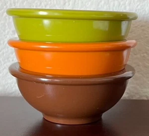 3 mini cuencos de preparación de melamina vintage de 3,25" Zak Designs - Imagen 1 de 6