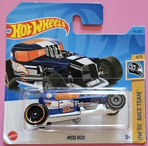 HOT WHEELS MOD ROD TREASURE HUNT BLUE 2021 HW RACE TEAM (SHORT CARD) - Picture 1 of 3