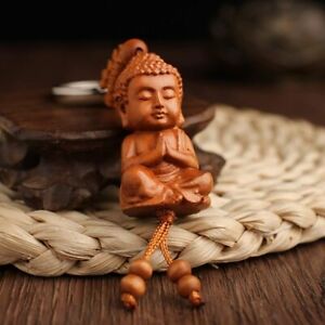 Thai Rosenholz Buddha Neuheit Schlüsselring Schlüsselanhänger Verzierung Dekor