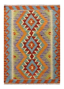 Vintage Tribal Veg dye Hand-Made Kilim Area Rug 2.10x4  - Picture 1 of 3
