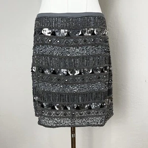 Minifalda Yumi Kim Ana Gris Negra Cuentas Lentejuelas Talla Pequeña DEFECTOS - Imagen 1 de 13