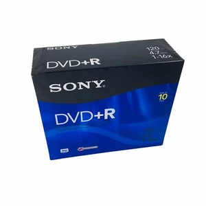 Sony DVD + R 10 Pack Recordable Discs 120 min 4.7 GB Blank New Sealed - Picture 1 of 6