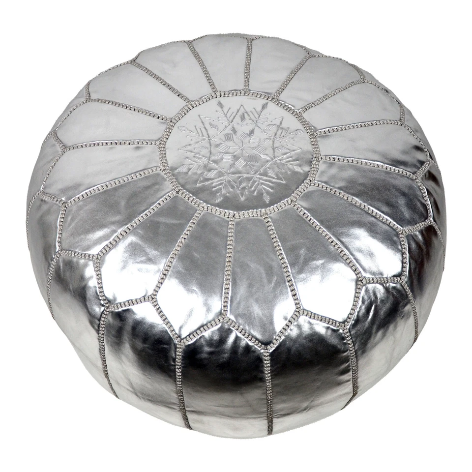 Orientalische marokkansiche Sitzkissen Pouf Kissen Hocker Echtes Leder Sitzpouf - Bild 1 von 1