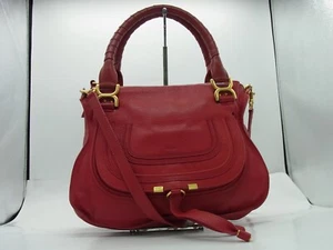 Auth HQ25 Chloe Marcie Tote bag with strap 2way bag gold hardware from Japan - Picture 1 of 24