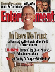 Entertainment Weekly Magazine November 2 2001 David Letterman Hayden Christensen - Foto 1 di 3