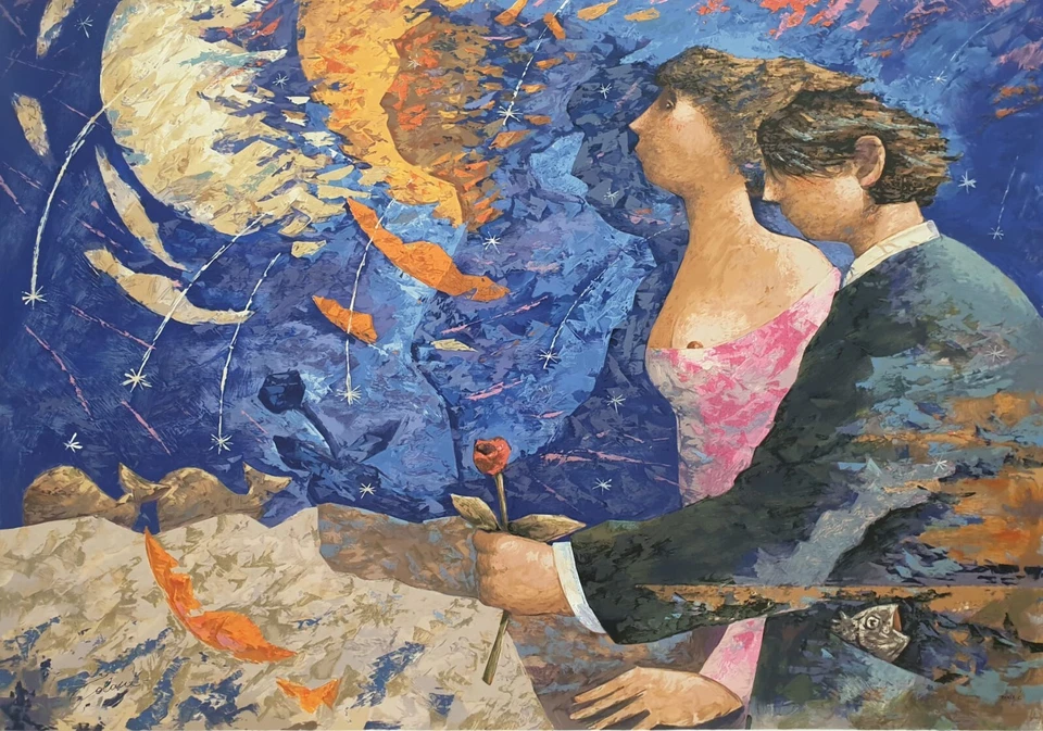 Talani Giampaolo 78x112 Notte di S. Lorenzo I, Serigrafia materica su cartoncino - Immagine 1 di 1