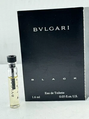 Bvlgari Black Eau De Toilette Spray Vial SAMPLE 1.6 ml - Rare - Image 1 of 4