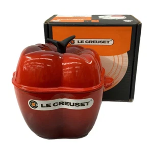 Le Creuset Bell Pepper Cocotte 18cm 3.5" Cerise Enameled Pot Cast Iron 2-1/4 Qt - Foto 1 di 9