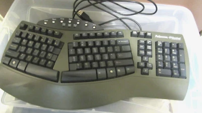Fellowes Microban Ergonomic Wired USB Keyboard - Image 1 of 4