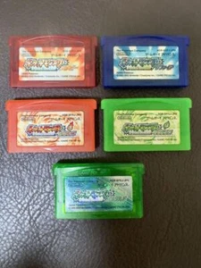 Pokemon Gameboy Advance GBA Emerald Ruby Sapphire leaf green fire red set of 5 - Picture 1 of 7